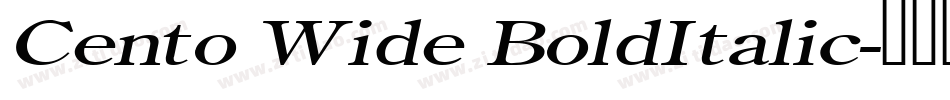Cento Wide BoldItalic字体转换